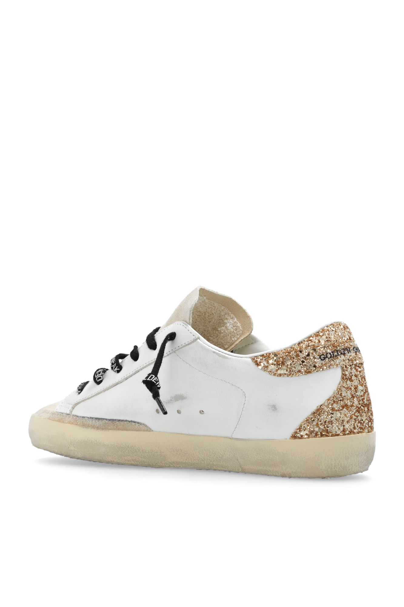 ★Golden ★ Superstar Greytap Sneakers White GWF00102F0 Women's white leather Super-Star with glittery heel tab